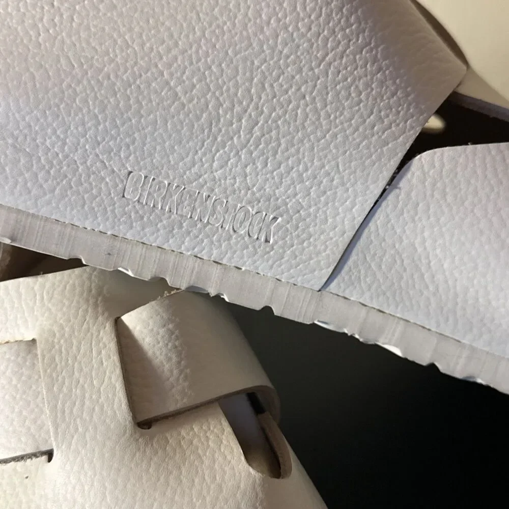 Birkenstock 46 N Men’s London Buckle Shoes Clog 13 US White White Made Germany